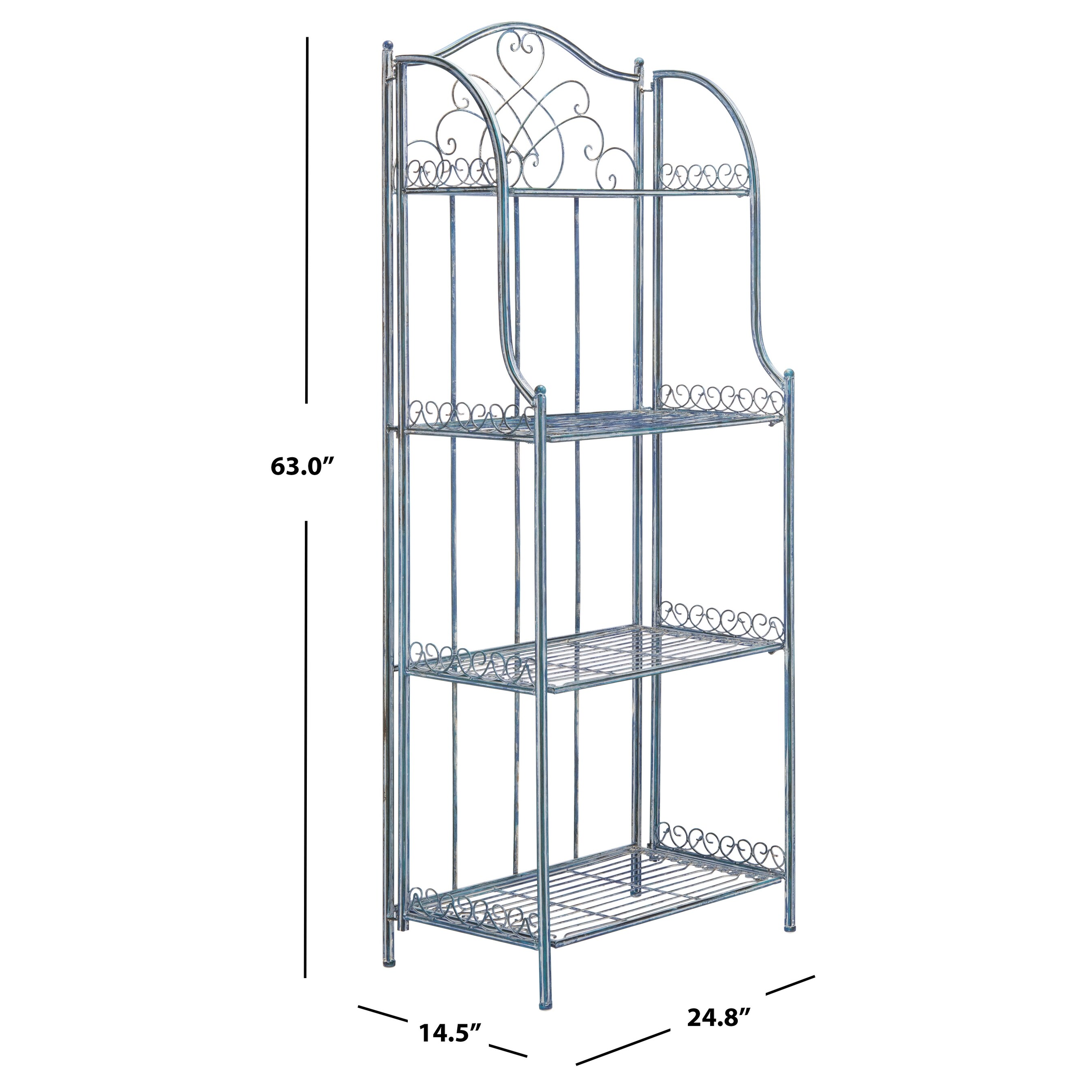 Large wrought iron bakers rack outlet